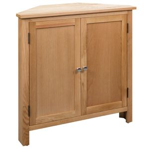 vidaXL hj&oslash;rneskab 80x33,5x78 cm massivt egetr&aelig;