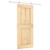 vidaXL Skyded&oslash;r Natur og hvid 85 x 210 cm Massivt Fyrretr&aelig;