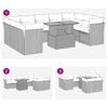 vidaXL sofasæt til haven 10 dele med hynder polyrattan grå