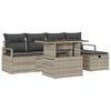 vidaXL Havesofa S&aelig;t 6 stk. Lysegr&aring; polyrattan