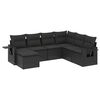 vidaXL sofas&aelig;t til haven 7 dele med hynder polyrattan sort