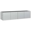 vidaXL h&oslash;jbed 320x80x77 cm galvaniseret st&aring;l s&oslash;lvfarvet