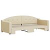 vidaXL daybed med udtræk 80x200 cm stof cremefarvet