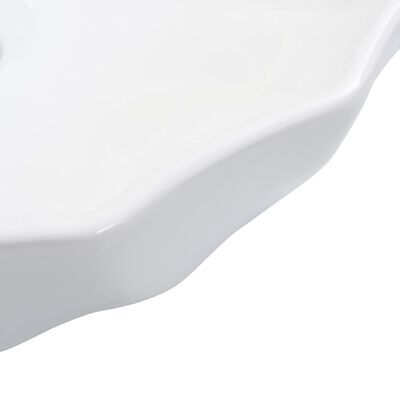 vidaXL håndvask 46 x 17 cm keramik hvid