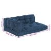 vidaXL Palle Sofa Pude 3 pcs Indigo 120 x 80 x 38 cm Stof