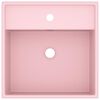 vidaXL luksuri&oslash;s h&aring;ndvask overl&oslash;b 41x41 cm keramik firkantet mat pink