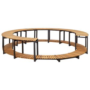 vidaXL omkrans til spabad 273x53 cm massivt akacietr&aelig;