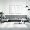 vidaXL L-formet sovesofa 260x140x70 cm stof lysegr&aring;