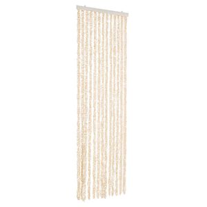 vidaXL flueforh&aelig;ng 56x185 cm chenille beige og hvid