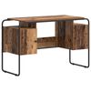 vidaXL Skrivebord med opbevaring Egetr&aelig; 120 x 50,5 x 75,5 cm
