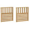 vidaXL Arml&aelig;nsmodul 2 pcs Hvid 60 x 6 x 61 cm Massivt Akacietr&aelig;