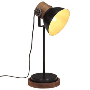 vidaXL skrivebordslampe 25 W 17x17x50 cm E27 sort