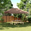 vidaXL Party Tent Brun 279 x 410 x 315 cm Oxford stof