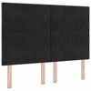 vidaXL LED sengegavl Sort 144 cm Fl&oslash;jl