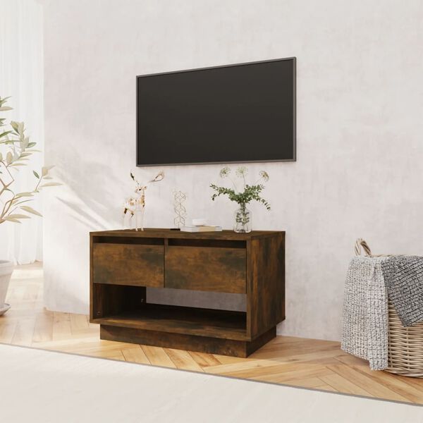 vidaXL tv-bord 102x41x44 cm konstrueret træ røget egetræsfarve