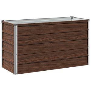 vidaXL H&aelig;vet Havebed Sort 100 x 40 x 55 cm koldvalset st&aring;l