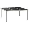 vidaXL havebord 170x170x74,5 cm glas og st&aring;l