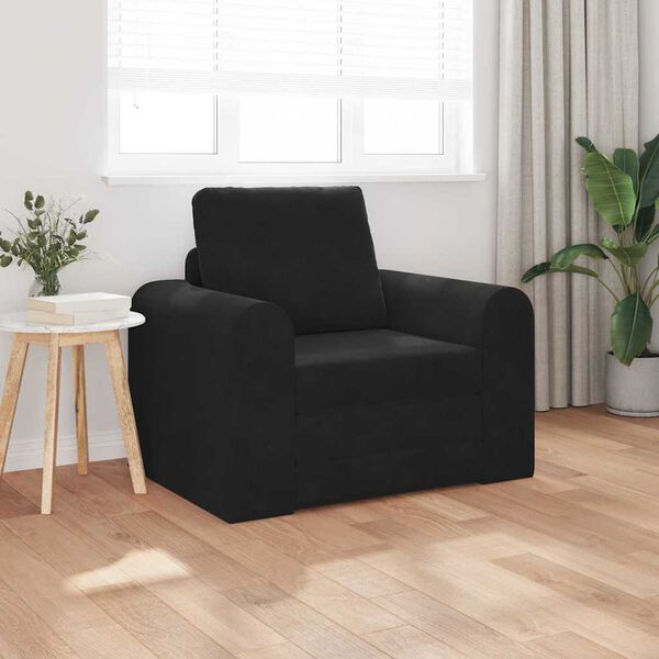 vidaXL Sovesofa Sort 98 x 71 x 83 cm Fl&oslash;jl