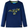 vidaXL Lang&aelig;rmet T-shirt til b&oslash;rn str. 116 marinebl&aring;