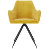 vidaXL spisebordsstole 2 stk. fløjl gul