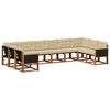 vidaXL Udend&oslash;rs sofagruppe med pude 10 pcs Naturlig og Beige