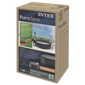 INTEX Spa D&aelig;kke M&oslash;rkegr&aring; 180 x 180 cm PVC og PU