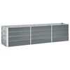 vidaXL forh&oslash;jet plantekasse 240x40x45 cm galvaniseret st&aring;l gr&aring;