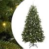 vidaXL Kunstigt Hinged Juletr&aelig; Gr&oslash;n 270 cm PVC og St&aring;l 300 LED'er