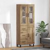 vidaXL Highboard med skuffe 2 pcs Artisan Egetr&aelig; Konstrueret tr&aelig;