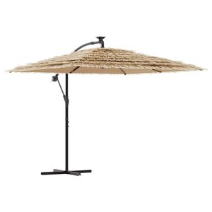 vidaXL haveparasol med st&aring;lstang 246x246x230 cm brun