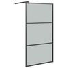 vidaXL Brusesk&aelig;rme Sort 115 x 195 cm Glas og Aluminium