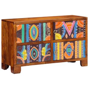 vidaXL Sko skab med opbevaring Brun 90 x 35 x 55 cm Massivt akacietræ