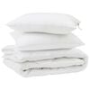 vidaXL Dyne med pude 3 stk. Hvid Mikrofiber