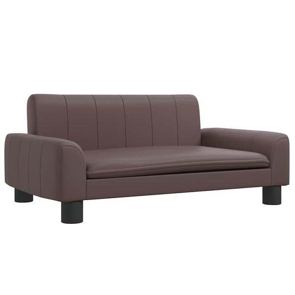 vidaXL sofa til børn 70x45x30 cm kunstlæder brun