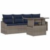 vidaXL Havesofa S&aelig;t 5 stk. Gr&aring; polyrattan