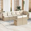 vidaXL Havesofa S&aelig;t med pude 8 pcs Beige polyrattan