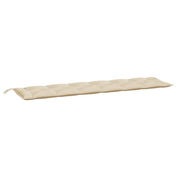 vidaXL hynder til havebænk 2 stk. 200x50x7 cm oxfordstof beige