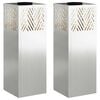 vidaXL Solar LED sti lys 2 stk. Varm hvid 18 x 18 x 50 cm Galvaniseret