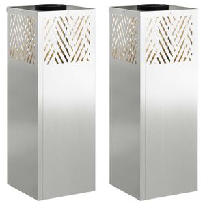 vidaXL Solar LED sti lys 2 stk. Varm hvid 18 x 18 x 50 cm Galvaniseret