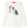 Lang&aelig;rmet T-shirt til b&oslash;rn str. 128 ecrufarvet