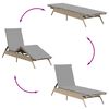 vidaXL liggestole 2 stk. med hynder polyrattan beige