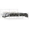 vidaXL sengeramme med sengegavl og fodg&aelig;rde 183x213 cm metal hvid