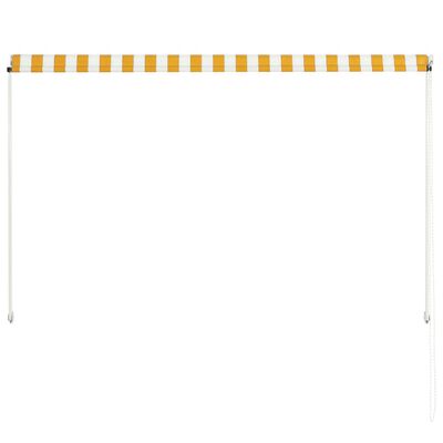 vidaXL foldemarkise 200x150 cm gul og hvid