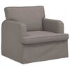 vidaXL Sofa 2 pcs Gr&aring;brun 144 x 80 x 85 cm Stof