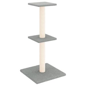 vidaXL kradsetr&aelig; med sisalstolper 73 cm lysegr&aring;