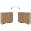 vidaXL Sideboard Artisan Egetr&aelig; 89,5 x 33 x 82 cm Konstrueret tr&aelig;