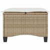 vidaXL haveskamler 2 stk. med hynder 55x55x36 cm polyrattan beige