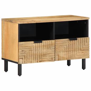 vidaXL tv-bord 70x33x46 cm massivt mangotr&aelig; brun