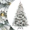 vidaXL Kunstigt juletr&aelig; med 300 LED'er Hvid 240 cm PE og PVC