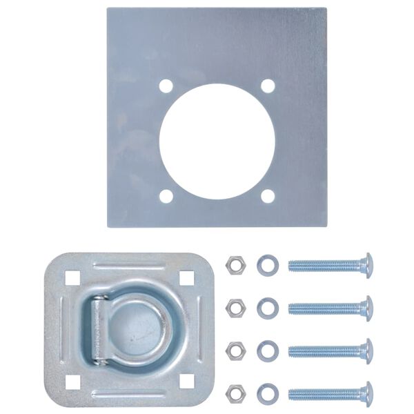 vidaXL surringsringe til trailer 6 stk. galvaniseret st&aring;l 2000 kg